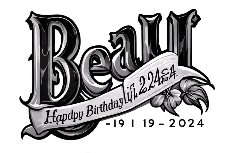 Name Beau With Birthday 1 - 9 - 2024 In Roman Numerals