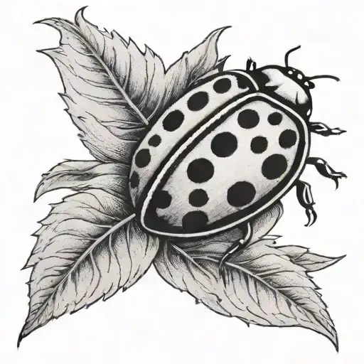 Sunflower Ladybug Perched