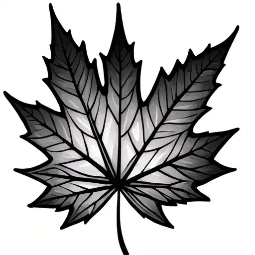 Simple Geometric Maple Leaf