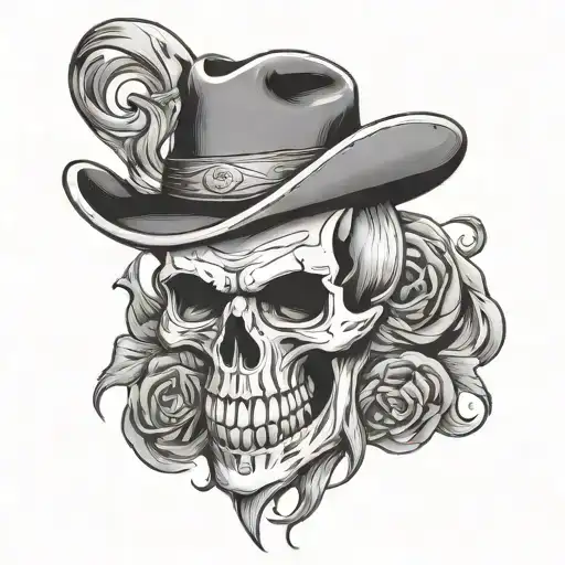 Outlaw Cowboy Skull