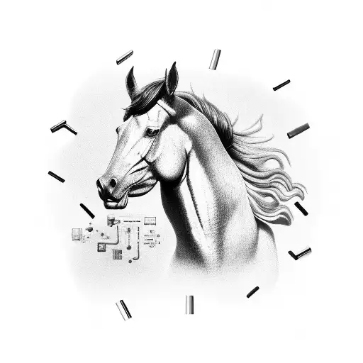 A Horse Made Out Of Circuit Boards And Computer Parts