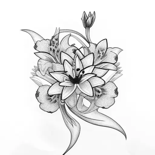 Pretty Koi Fish With Lilys & Butterflys