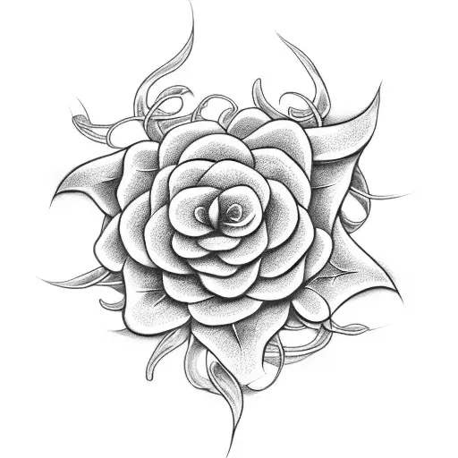 Dagger Intertwined With Blooming Vines