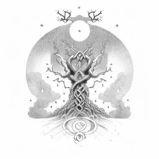 Yggdrasil With Thor's Hammer