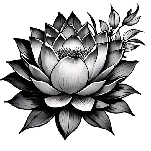 Forearm Tattoo Lotus Buddhist