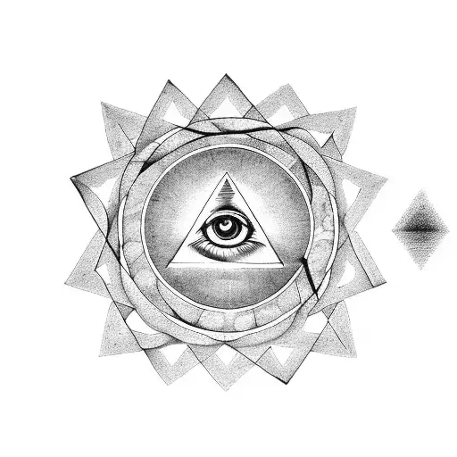 Female All Seeing Eye In A Infinite Triangle