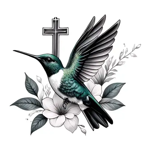 Humming Bird And Cross