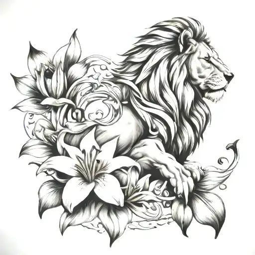 Lion And Lily Crest