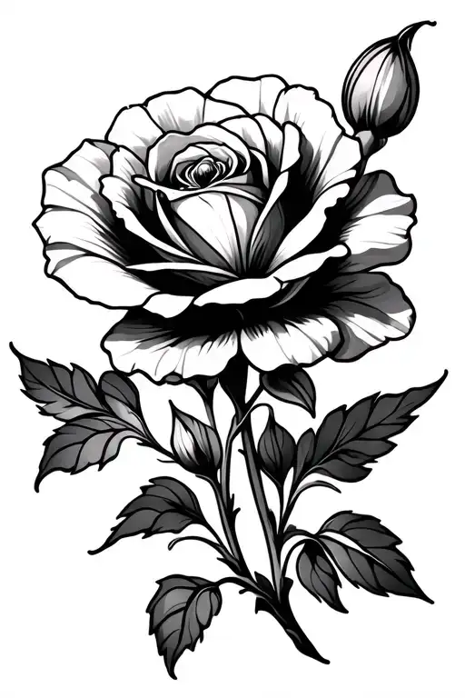 Rose Lilly Poppy Geometric Pattern Inspired