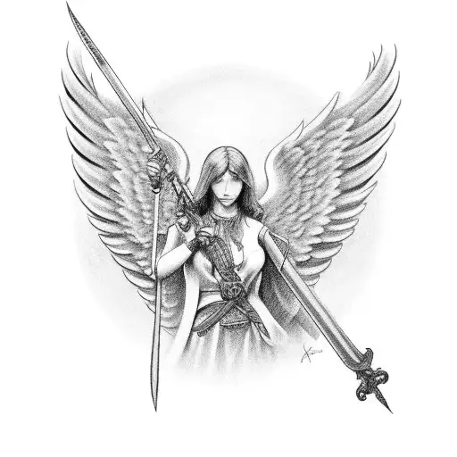 Angel Con Arco De Flecha