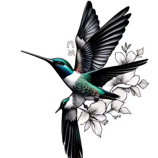 Humming Birds With The Word Mom