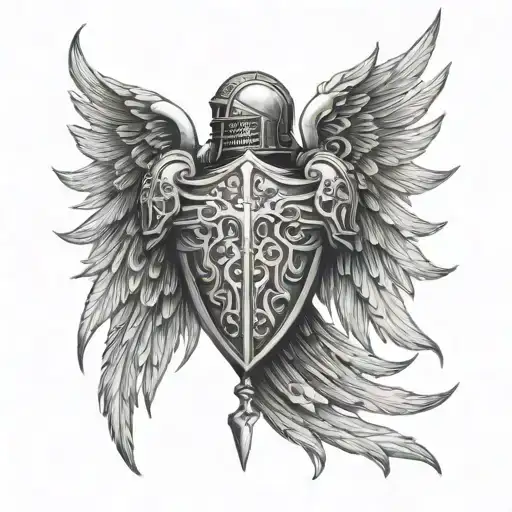 Knights Templer Wrapped Angel Wings