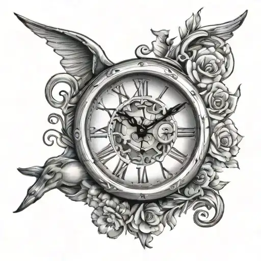 Clock With Sagittarius Inspired Hour Hand