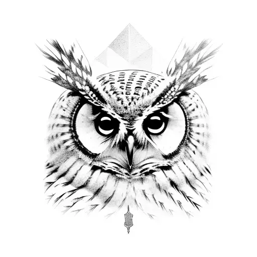 An Intricate Owl Perched On A Hiking Trail Sign