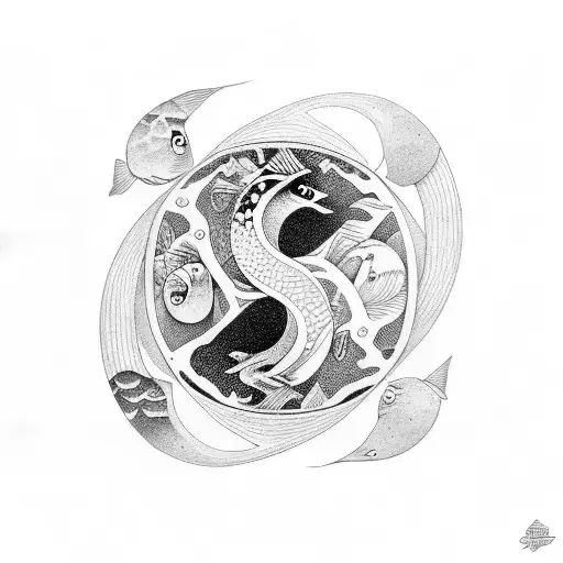 Yin-yang And Fish