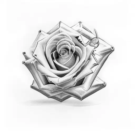 Coloseum Pocket Watch Diamond Rose