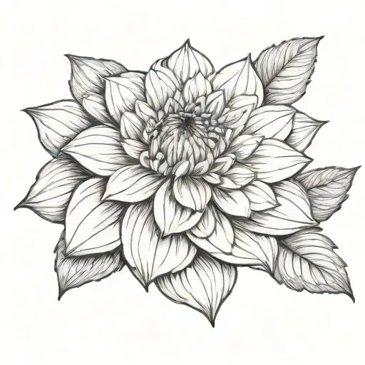 Fine Line Dahlia Flower