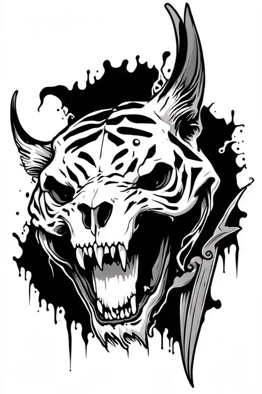 Electrocuted Saber Tooth Tiger Skull
