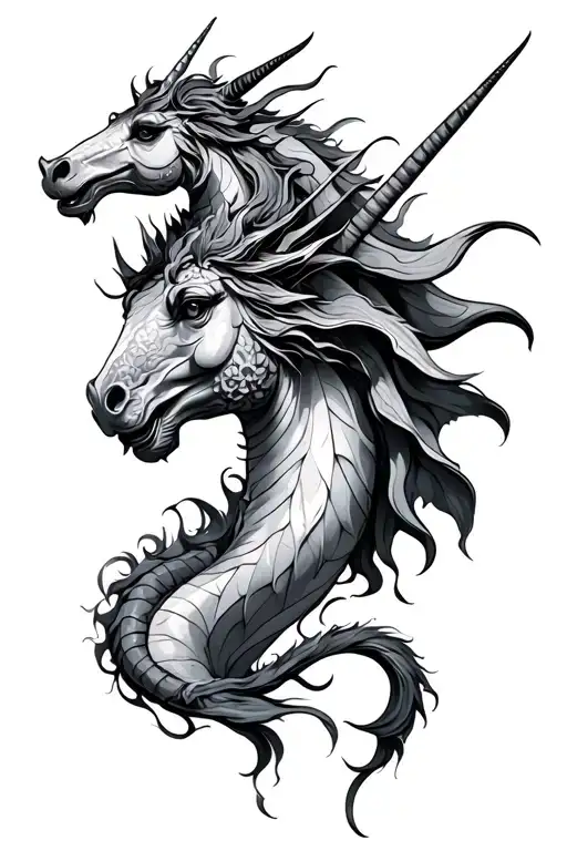 Dragon And Unicorn Feminine