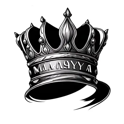 Crown Whose Lines Consist Of The Name Maysa