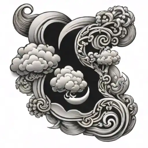 Fire And Cloud Forearm Sleeve