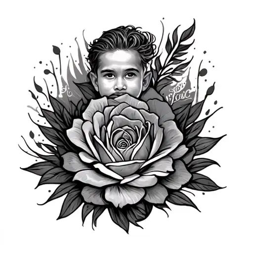 Mens Tattoo For 5 Kids Names