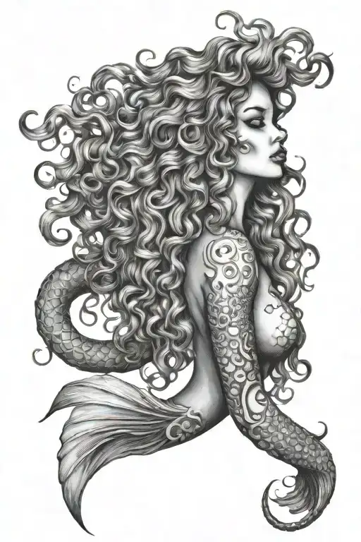 Curly Hair Mermaid