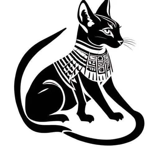 Egyptian Bastet Goddess Hieroglyph