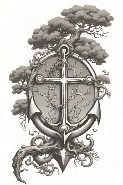 Anchor And Tree Of Life
