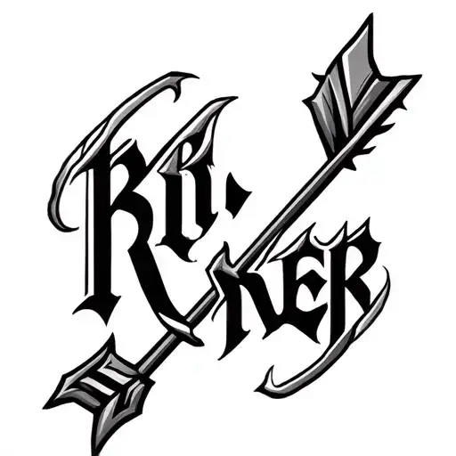 Name Ryker Embedded In An Arrow Design