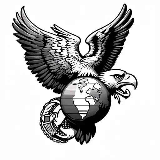 Us Marine Corps Eagle Globe