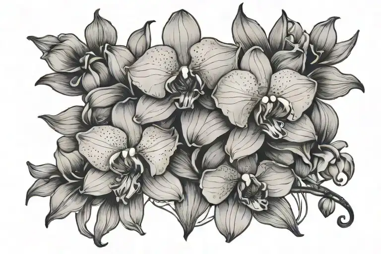 Orchid And Lotus Flower