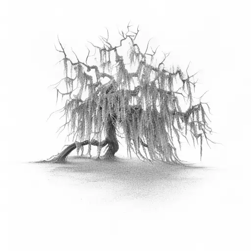 Dead Scary Willow Tree