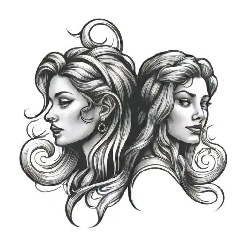 Gemini With 2 Female Faces