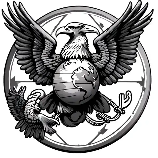 Marine Corps Eagle Globe Surrounded