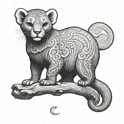 Male Weasel And Elephent