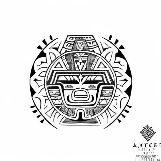 Aztec Polynesian Hawaiian Tribal Tatto