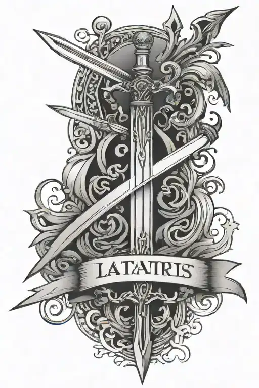 Sword And Latin Quote