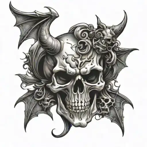 Skull With Demon Transformation