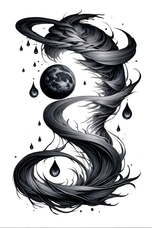 Line Work With Drops Of Jupiter