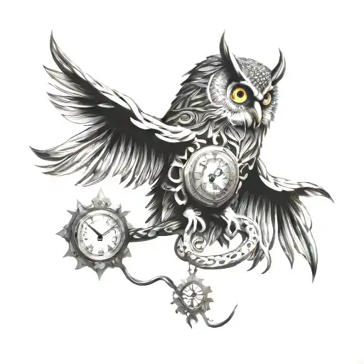 Owl And Octopus Clock