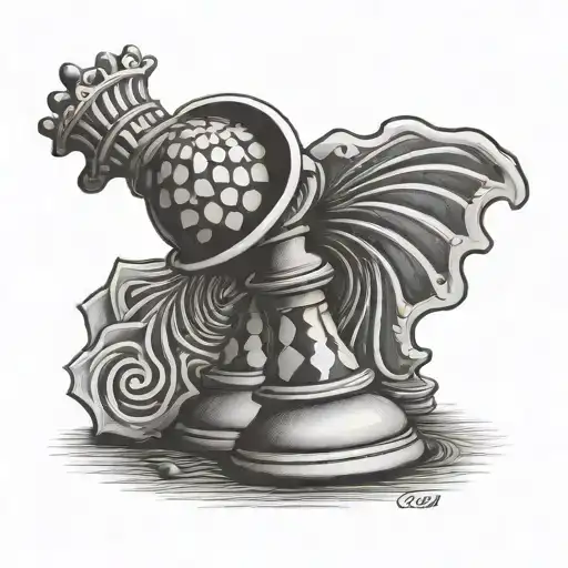 Camino De Santiago Shell Logo Combined Chess Piece