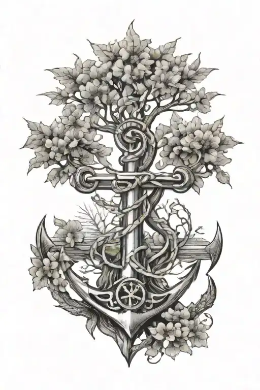 Anchor And Tree Of Life