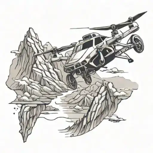 Mountain A Hyundai I20 And Drone Flying