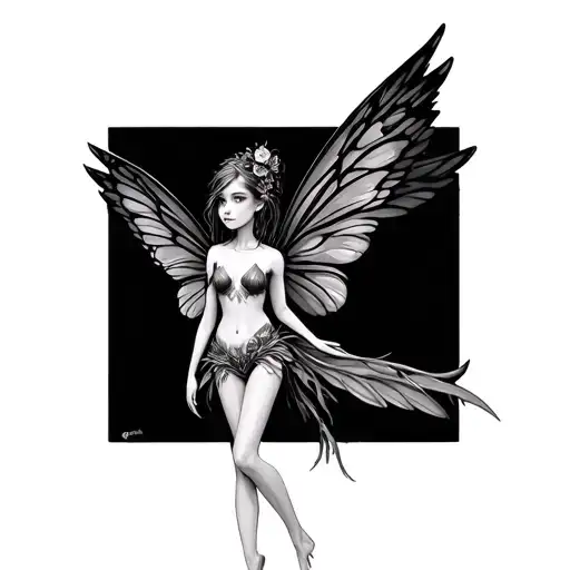 Skinny Fairy With Big Wings