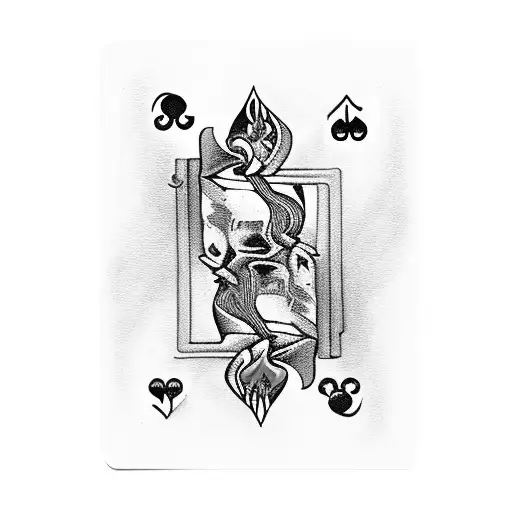 Jack Of Hearts Card With Flames