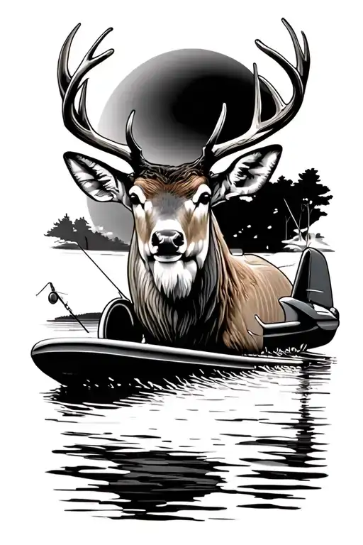 Deer Head Fishing Plane