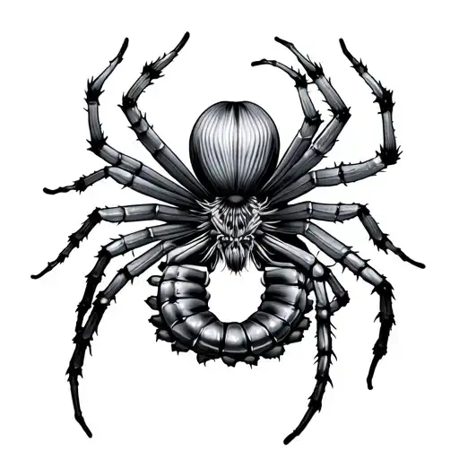 Spider Lily With Centipede Wrapped Round