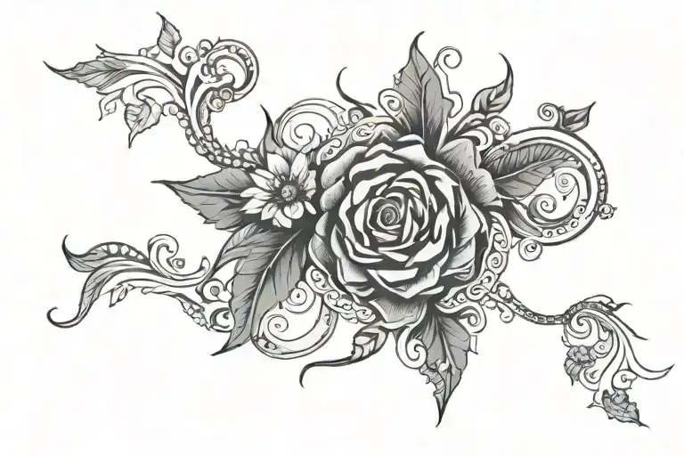 Line Border With Scandanavian Details Inspired