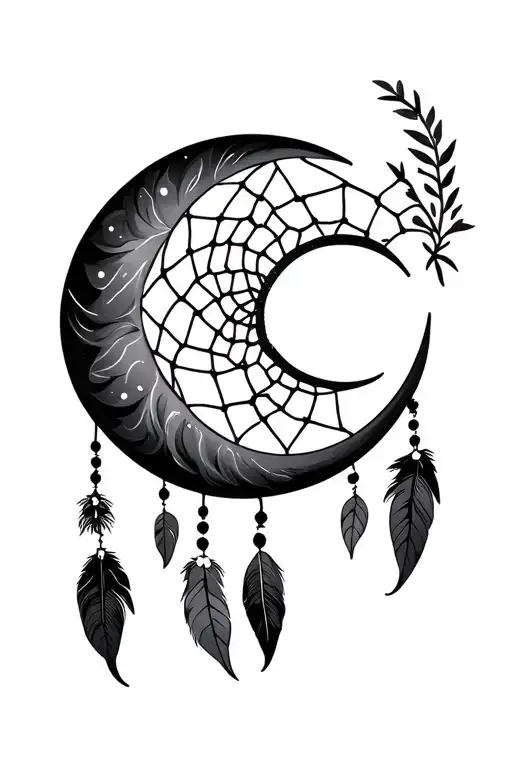 Crescent Moon Dream Catcher